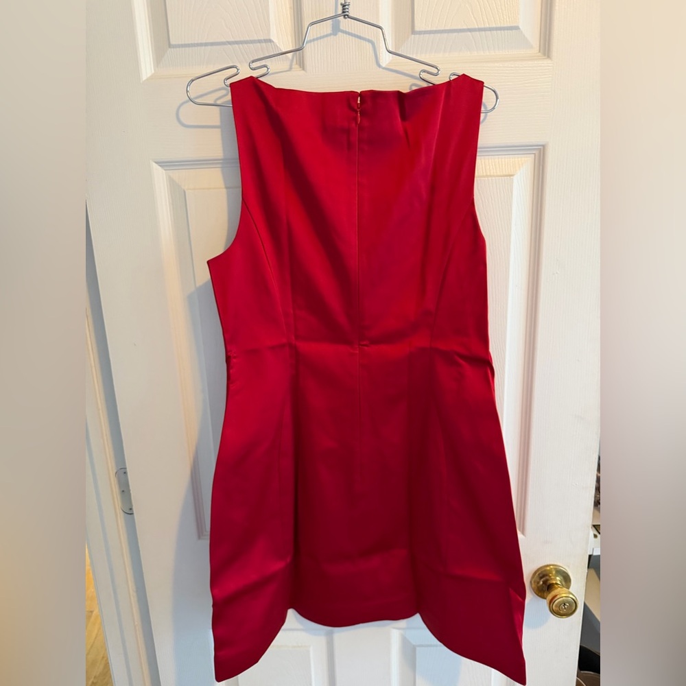Amanda Uprichard Tonya Dress in Ruby - Picture 5 of 10
